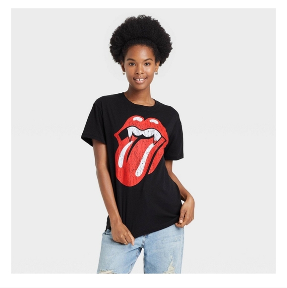 NWT The Rolling Stones Fang Graphic Tee Shirt Size XS - Picture 1 of 8